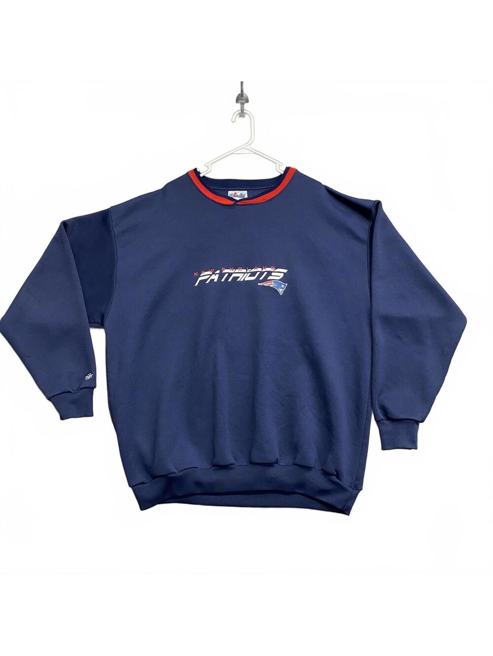 New England Patriots Navy Crewneck Performance Fleece Canada Majestic 2XL